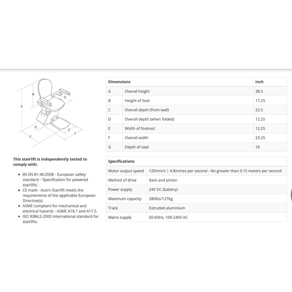 Acorn/ Brooks Used Stair Lift - DIY